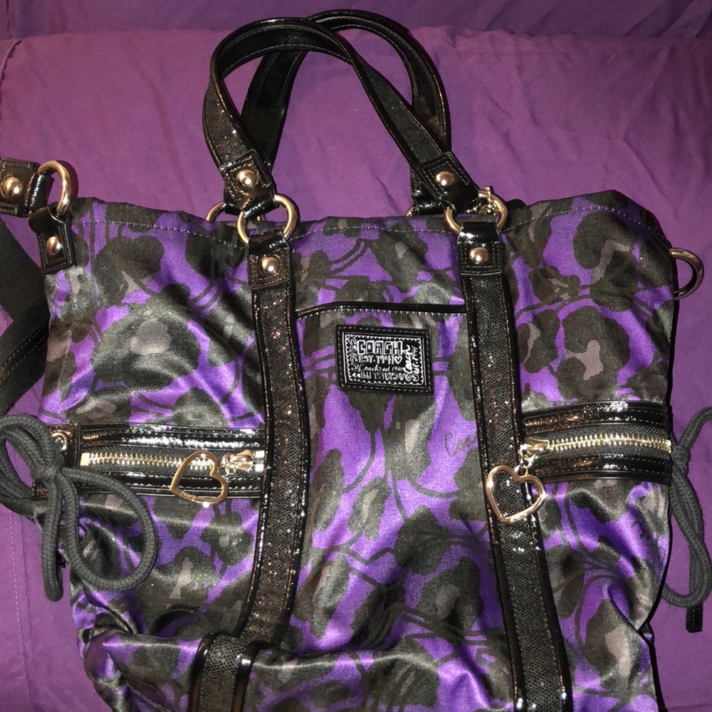 Coach Purple Ocelot Handbag
